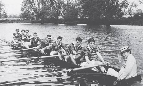 Stephen Hawking coxing in 1964