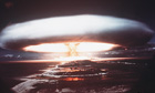 A nuclear explosion in Mururoa atoll