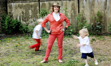 Ring a ring o' roses … Cerys Matthews with her children.