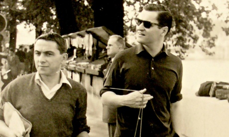 Martory and Ashbery strolling along the Seine in Paris, 1958
