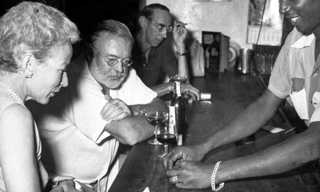 Ernest Hemingway with his wife Mary in Cuba.