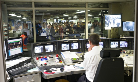 Control room at Victoria tube station