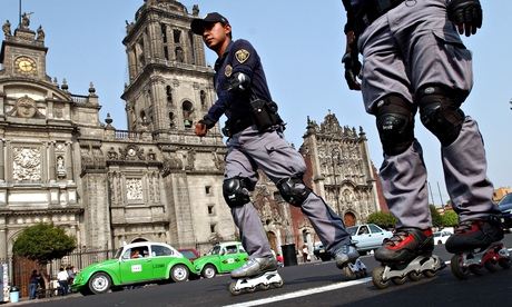 Mexico City’s rollerblading police