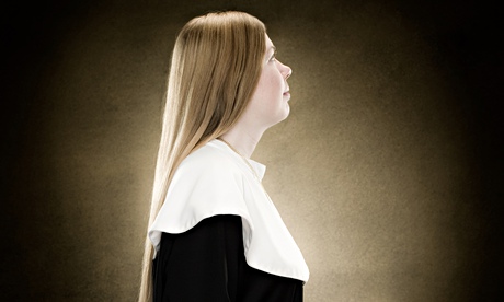 Profile of a nun praying