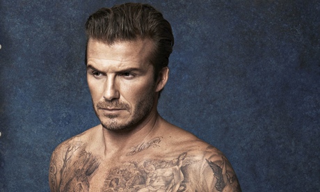 David Beckham with tattoos