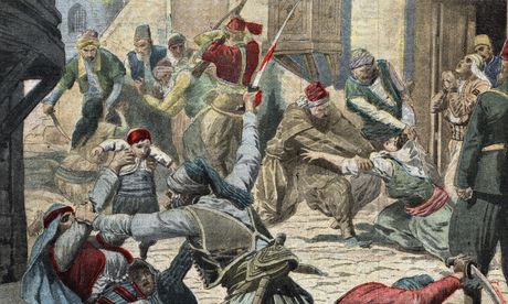 Destruction of the Armenian population by Ottoman Turks, from Le Petit Journal, 12 December 1915