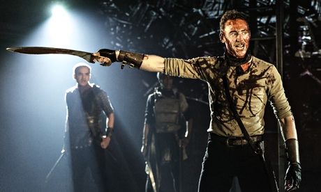 Out canvassing … Tom Hiddleston as Coriolanus at London’s ­Donmar Warehouse in 2013.