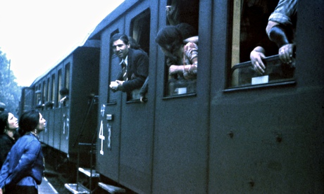Grimly familiar … Romany people board a train from Stuttgart to Auschwitz in 1940.