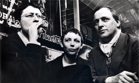 Guy Debord (left), Michèle Bernstein and Asger Jorn in Paris 196. 