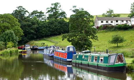 A riverboat on a canal