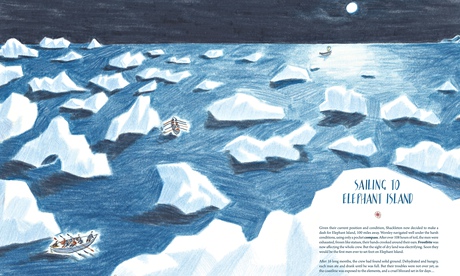 An illustration by William Grill for Shackleton's Journey 