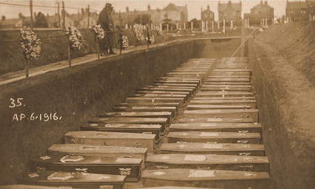 Coffins of those killed in the Great Explosion of 1916
