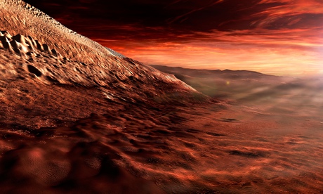 Dark dunes march along the floor of Gale Crater, Mars