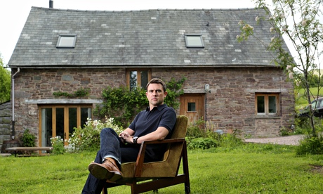 Author Owen Sheers at his home near Talgarth, mid Wales, UK