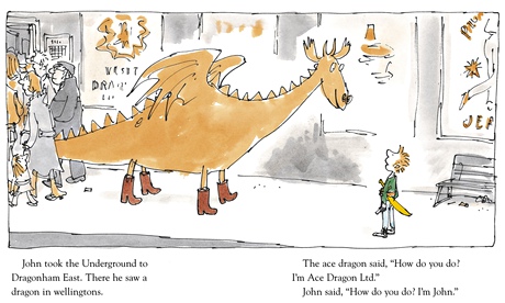 Ebullient… Quentin Blake’s drawings for Ace Dragon Ltd
