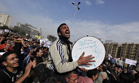 Protesters fill Tahrir Square demanding the removal of President Mubarak, 1 February 2011.