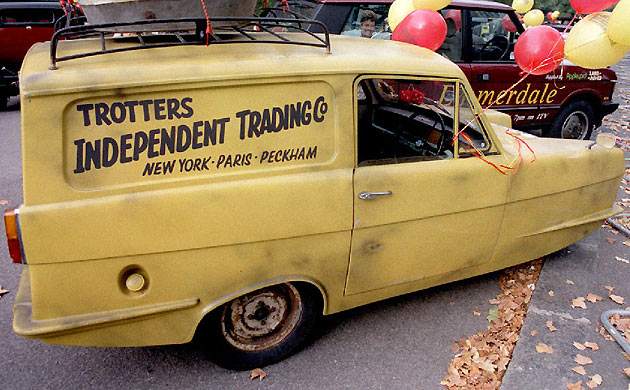 Del Boy's three-wheeler Reliant Robin car, as seen in the BBC's Only Fools and Horses