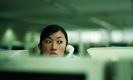 Woman working in office. W