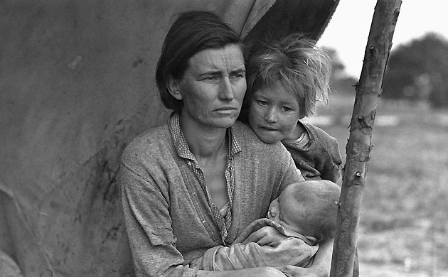 Great depression. Photograph: Dorothea Lange/Hulton Getty