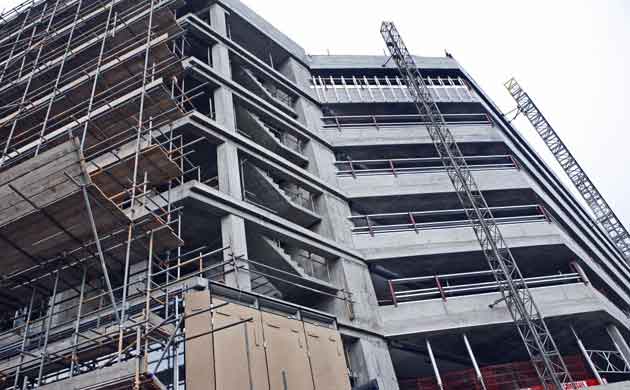 Construction site in Leicester