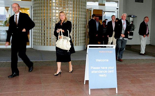 Bradford & Bingley EGM. Photograph: Rui Vieira/PA