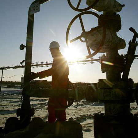 An oil worker in western Siberia