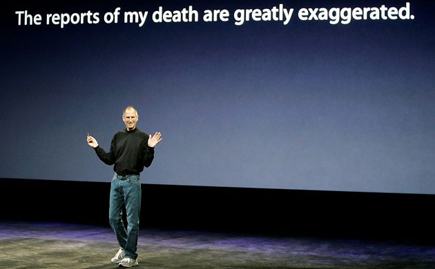 Apple's Steve Jobs. Photograph: Jeff Chui/Reuters