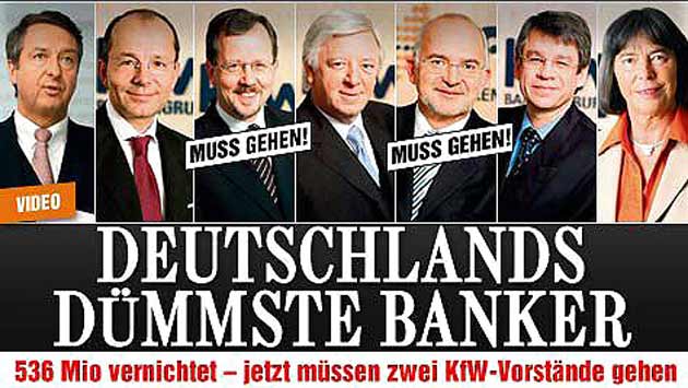Newspaper Bild brands KfW as Germany's dumbest bank