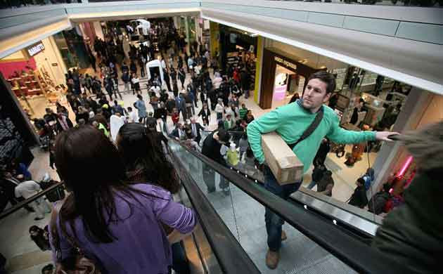 Shoppers pack into Westfield shopping centre on its opening day