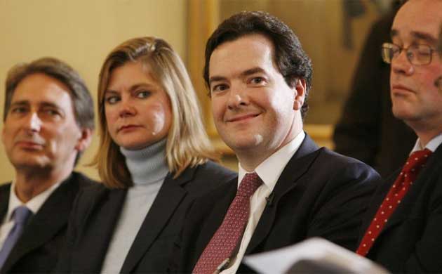 The shadow chancellor George Osbourne