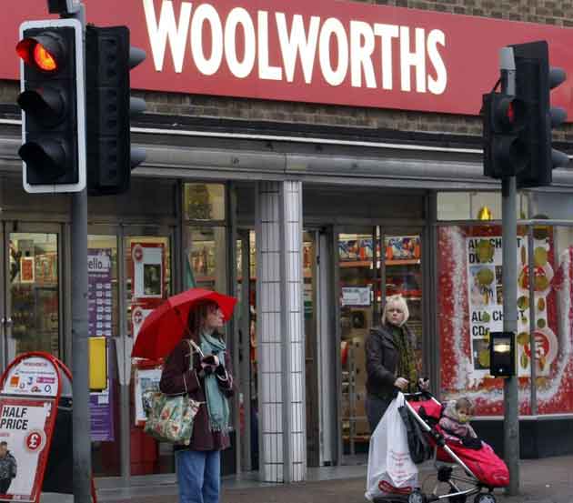A Woolworths store in Coalville, central England