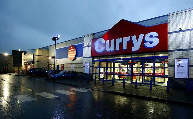A Currys electrical goods store in west London