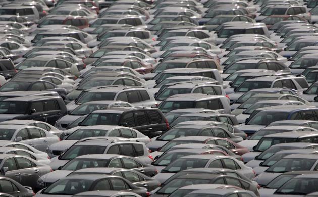 Cars at Toyota Long Beach site, California