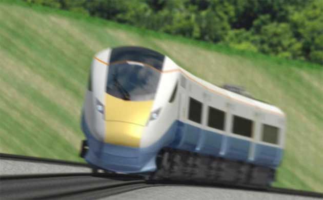 An artist's impression of the train which will be built under a £7.5bn contract awarded to a British-led consortium, Agility Trains 