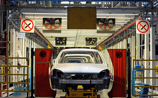 Astra cars being assembled at the General Motors's owned Vauxhall plant in Ellesmere Port, Cheshire