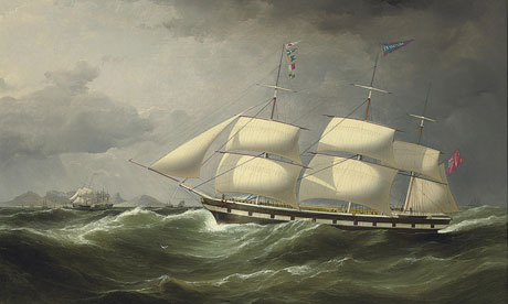 The Ship Frankfield off Table Bay by Samuel Walters, part of the Lehman art auction Christie's. 