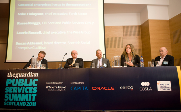 A panel at the Public Services Summit Scotland