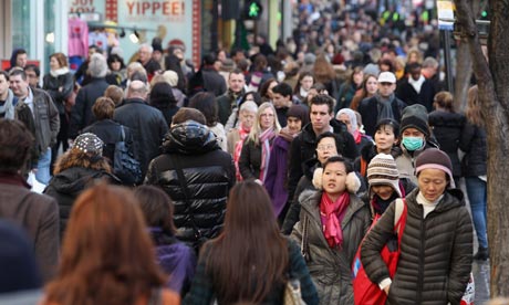 Shoppers in Oxford Street, London