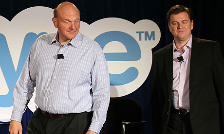 Microsoft's Steve Ballmer and Skype's Tony Bates