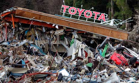 Toyots dealership after earthquake and tsunami