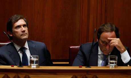 Portugal's Prime Minister Pedro Passos Coelho and Foreign Affairs Minister Paulo Portas in Lisbon