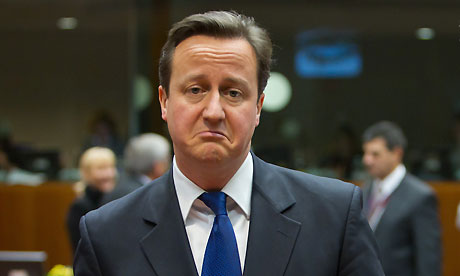 David Cameron at the EU summit in Brussels Photograph Isopix Rex Features