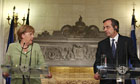 Angela Merkel and Antonis Samaras
