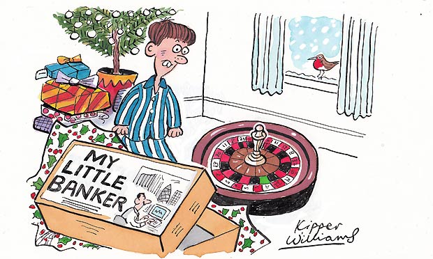 Kipper Williams Christmas cartoon - banker