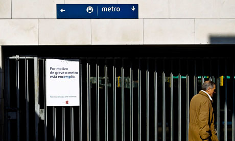 A Lisbon Metro station, during a general strike in Portugal