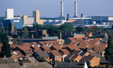 Factory and housing in Corby