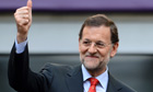 Spanish prime minister Mariano Rajoy at the Euro 2012 football match between Spain and Italy