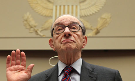 Former Federal Reserve chairman Alan Greenspan testifying before the US Financial Crisis Inquiry Commission in 2010. Photograph: J Scott Applewhite/AP