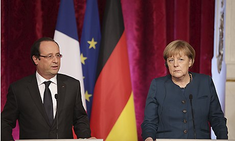 Angela Merkel and François Hollande