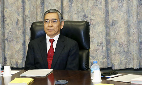 New Bank of Japan governor Haruhiko Kuroda